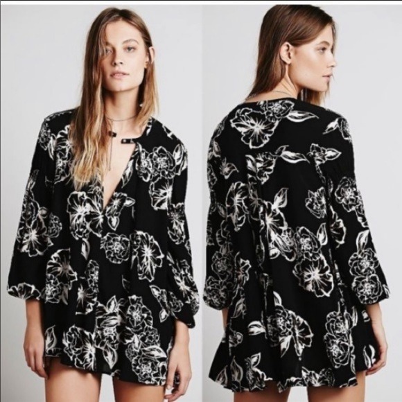 Free People Tree Swing Tunic Floral SM