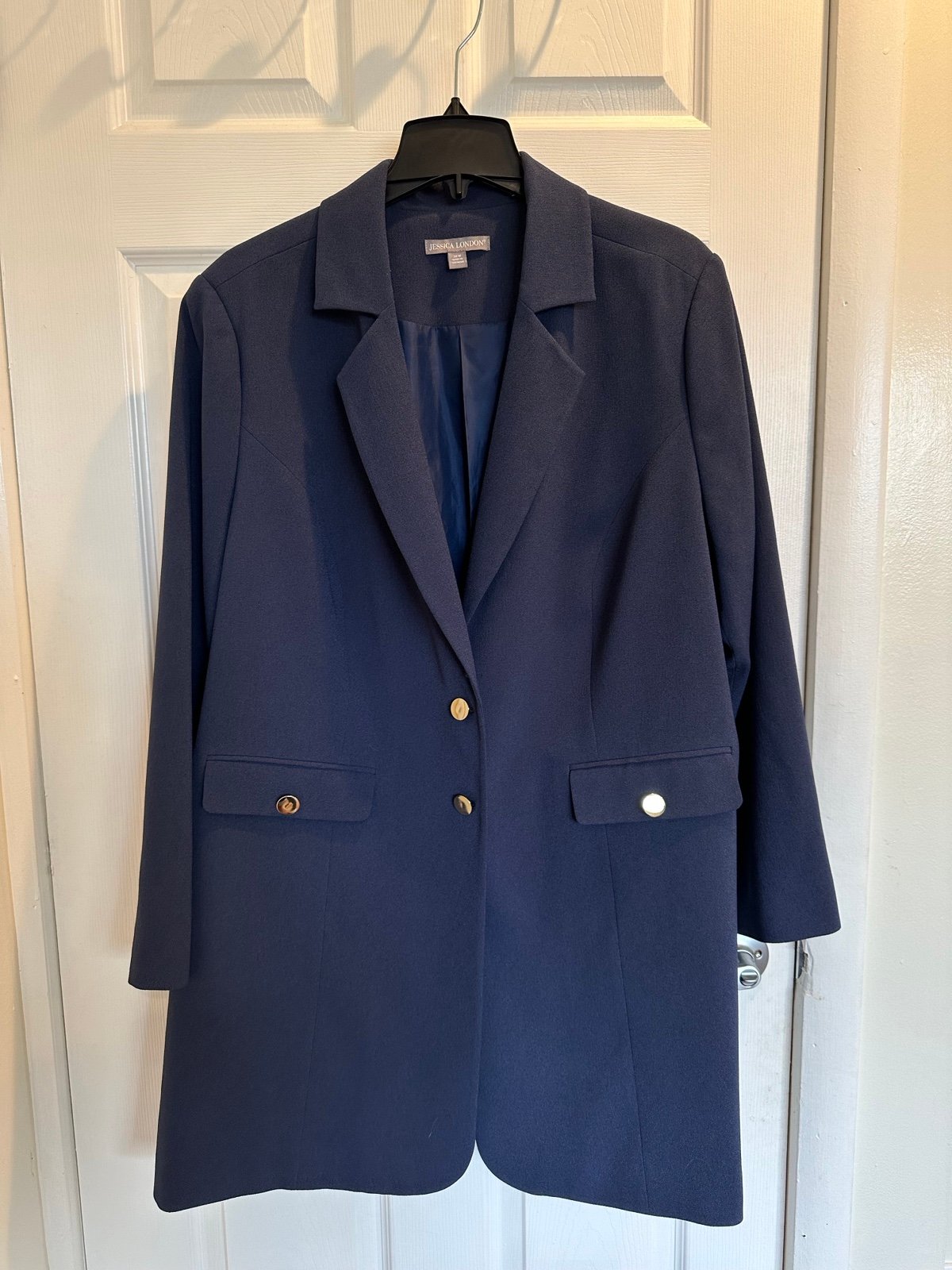 Jessica London Long Navy Blue Blazer