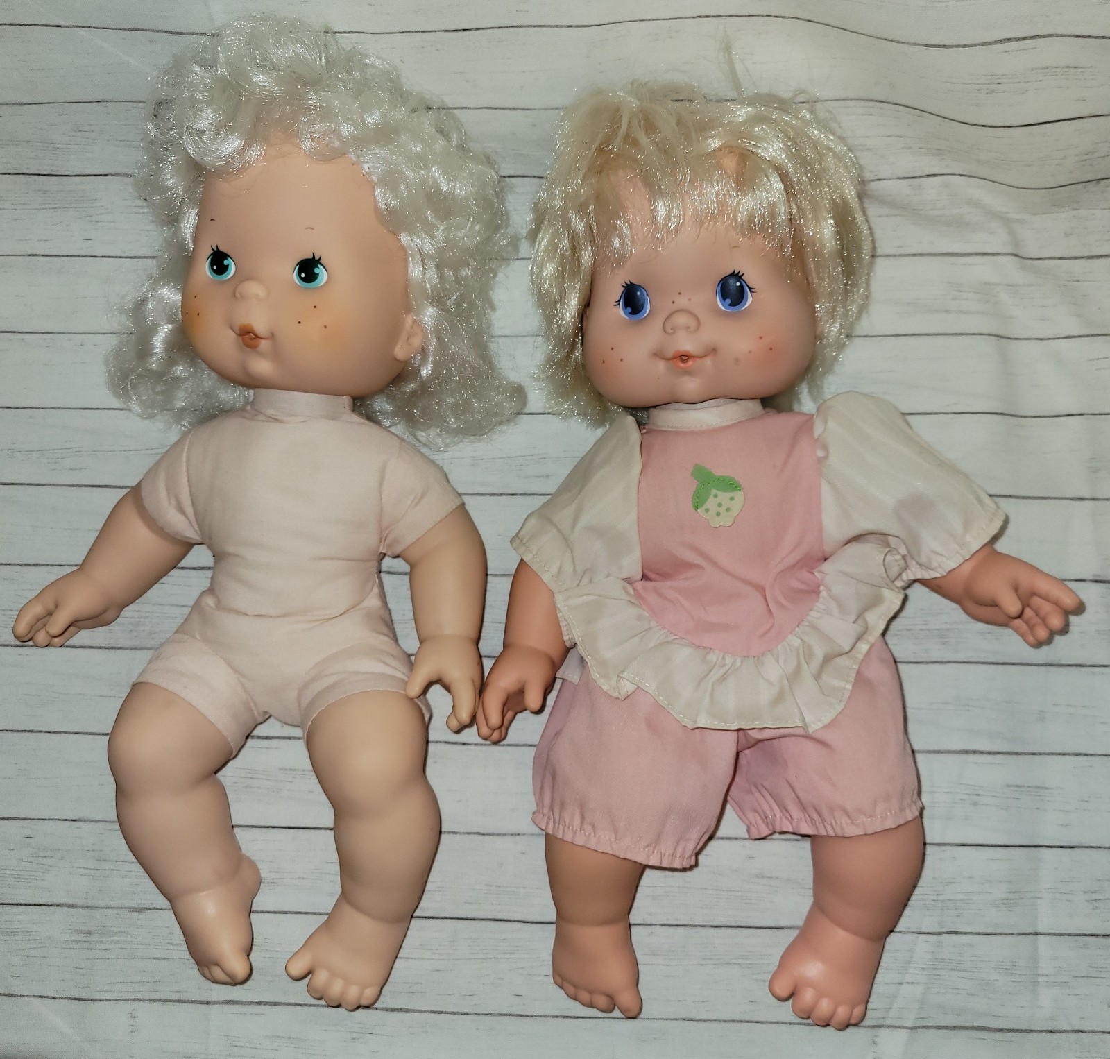 Strawberry Shortcake "Baby Needs a Name" and "Baby Apricot" Blow Kiss Baby Dolls