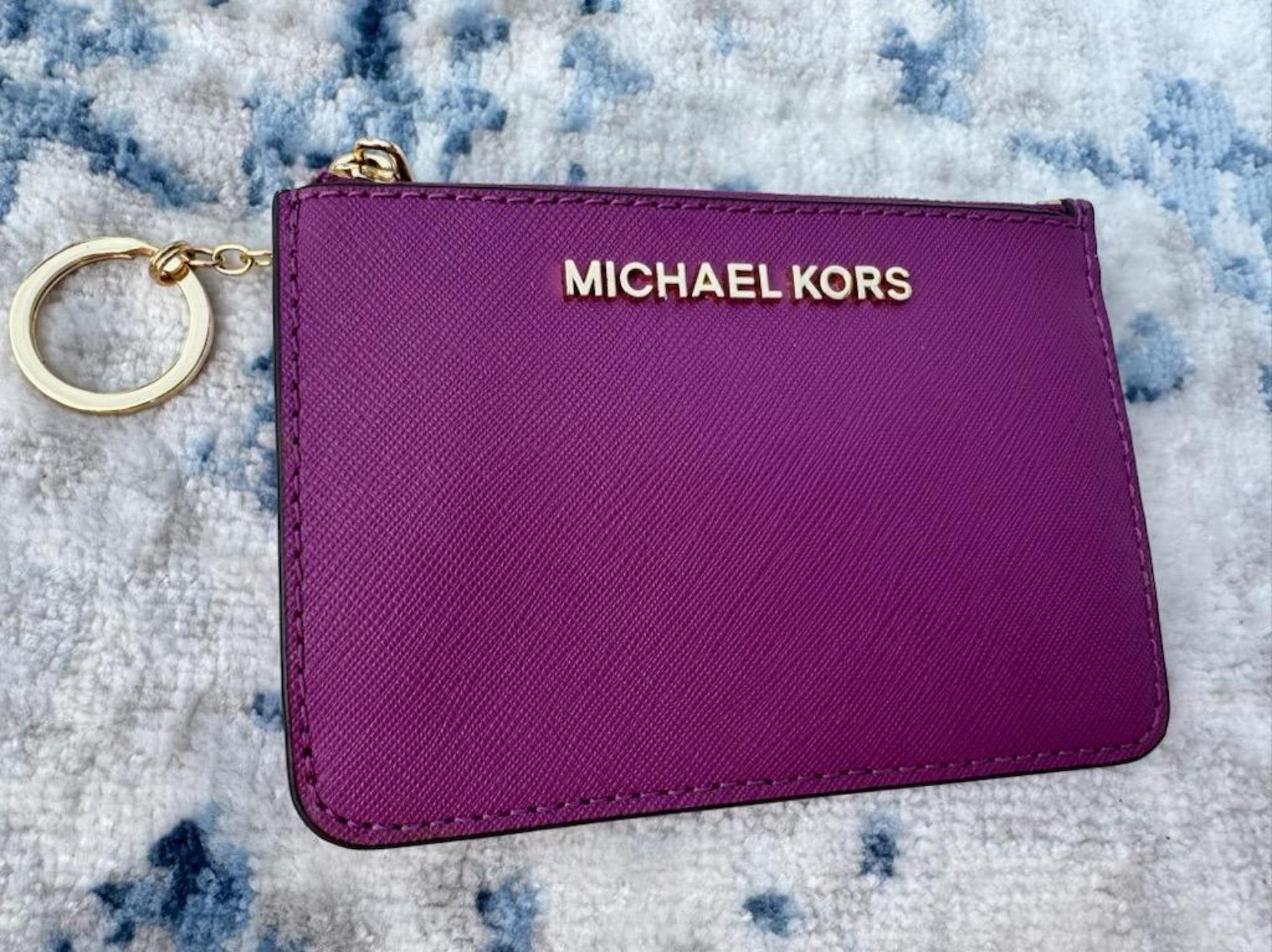 Michael Kors Jet Set Travel S TZ Coin Pouch with ID Key Holder Wallet