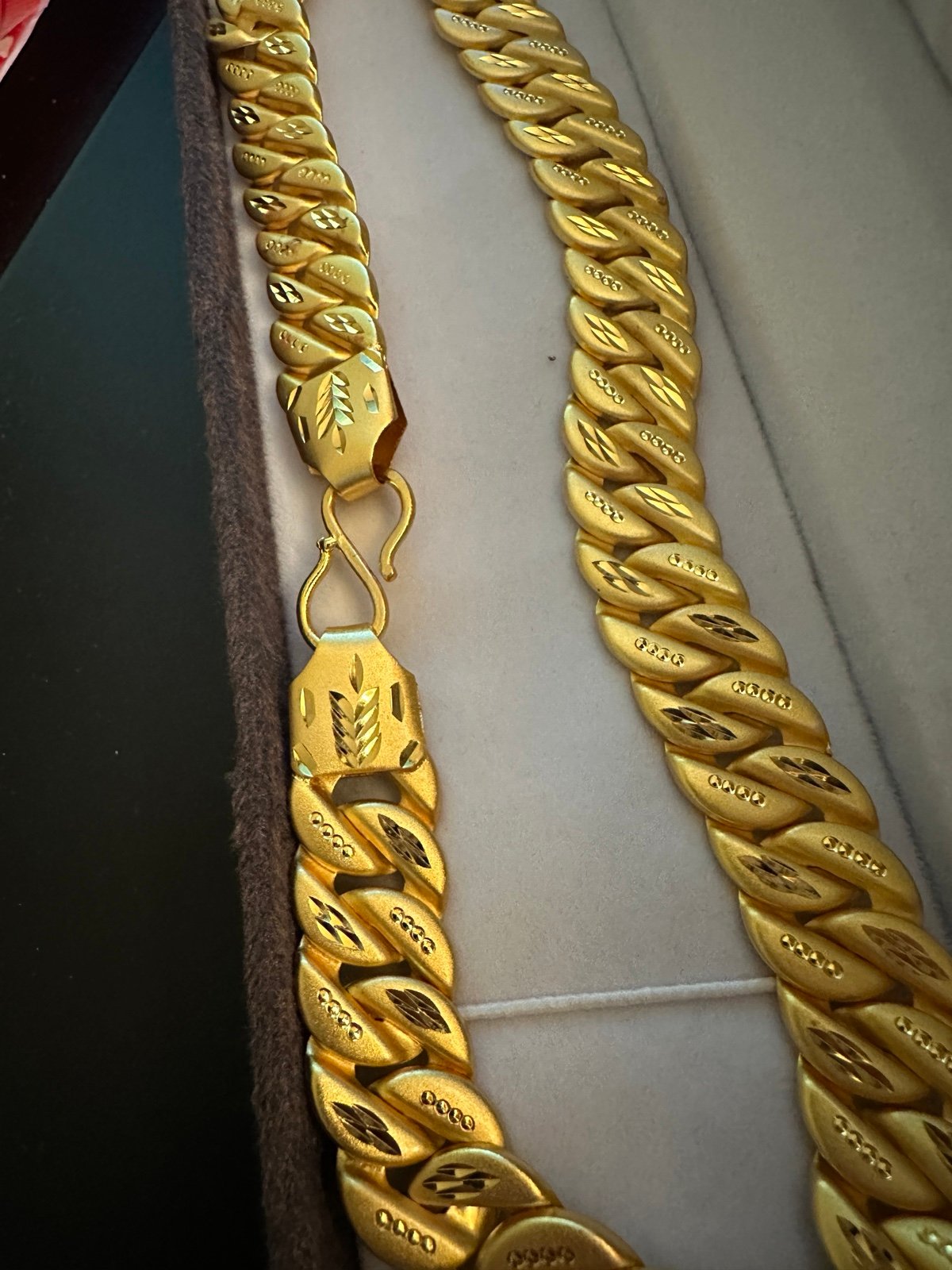 22K Gold Cuban chain 1 gram plating High Quality (Handmade)