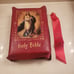 Holy Bible The Holy Angel Edition 1955 Rev John P O'Connell Red Leather Bound