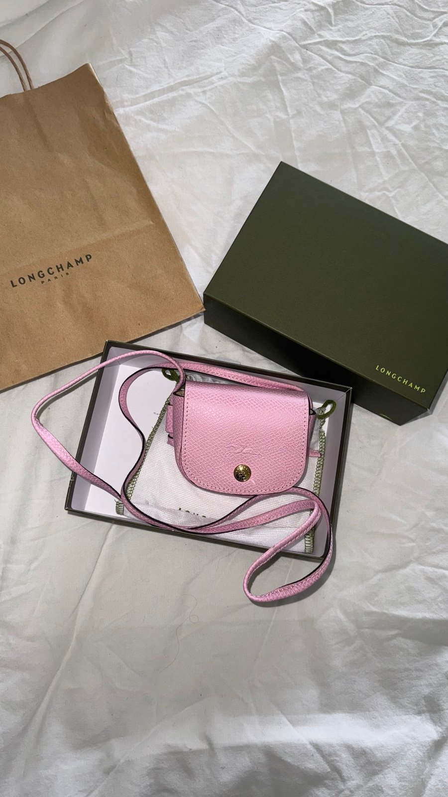 Longchamp Épure Coin purse with leather lace