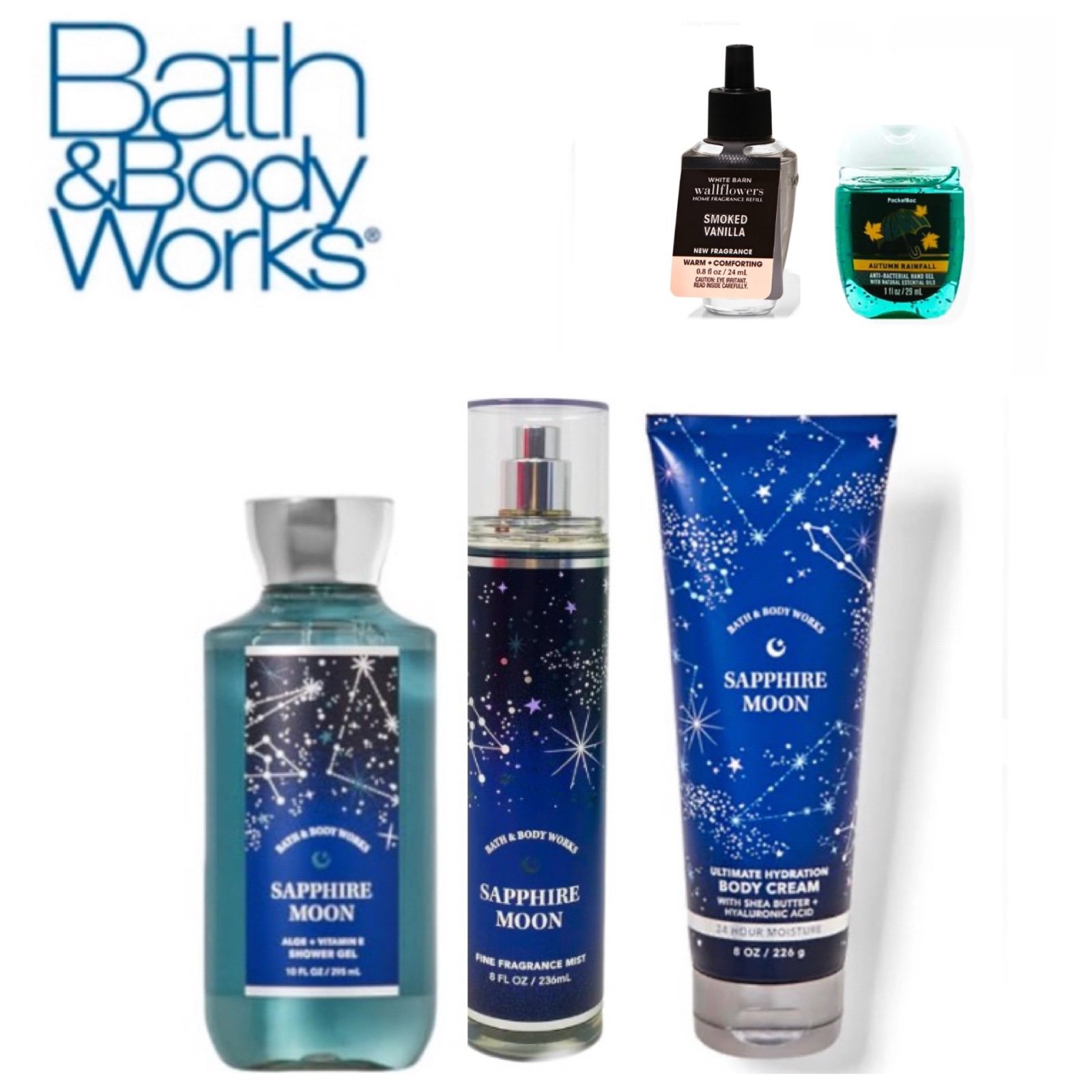 NEW Bath & Body Works Sapphire Moon Set + Free gifts!