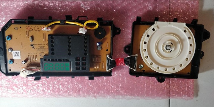 DC92-01802J User interface/Display assembly for Samsung washer.