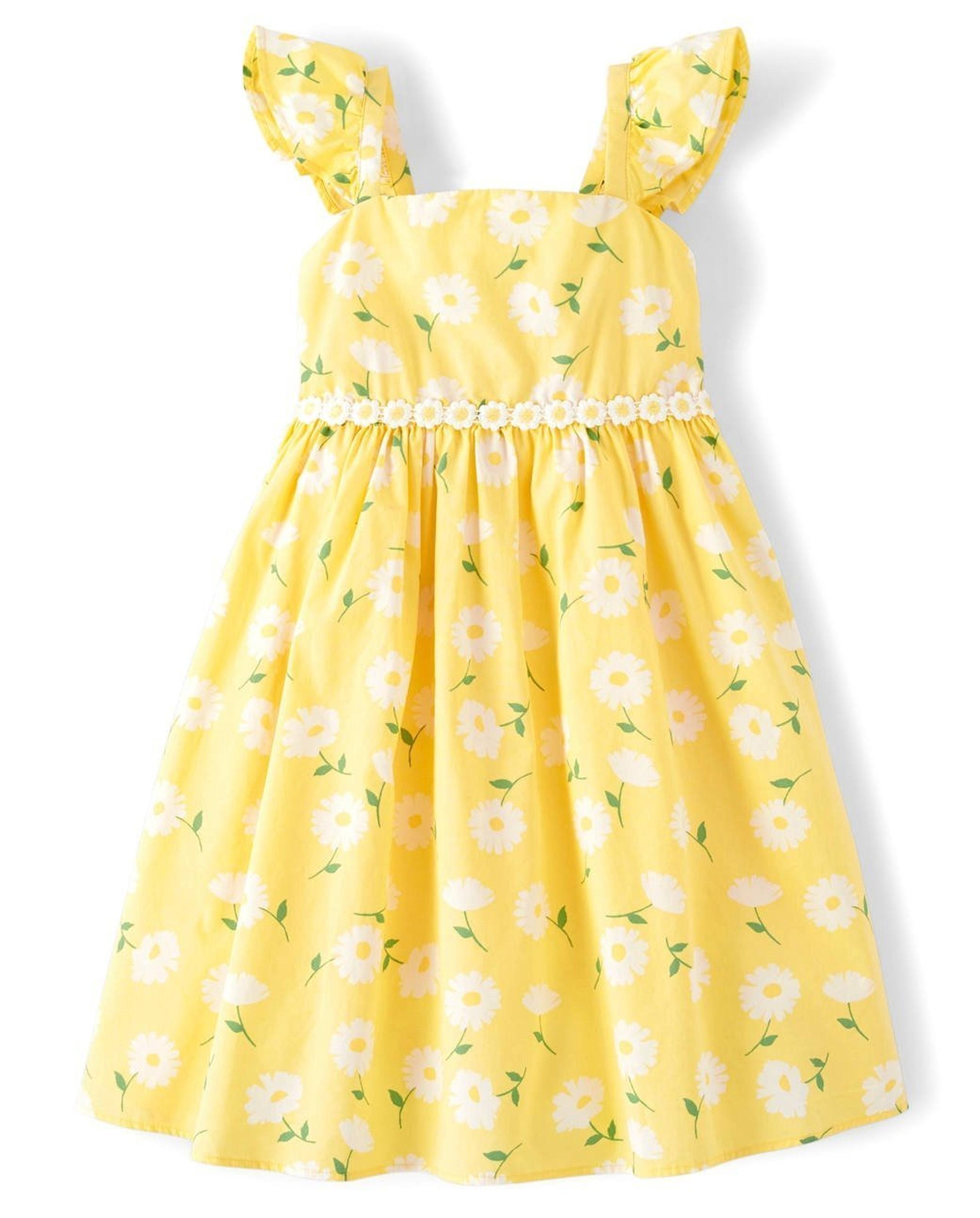 Gymboree Girls Floral Dress Sunny Daisies Sunshine New + Daisy Headband NIP 3T