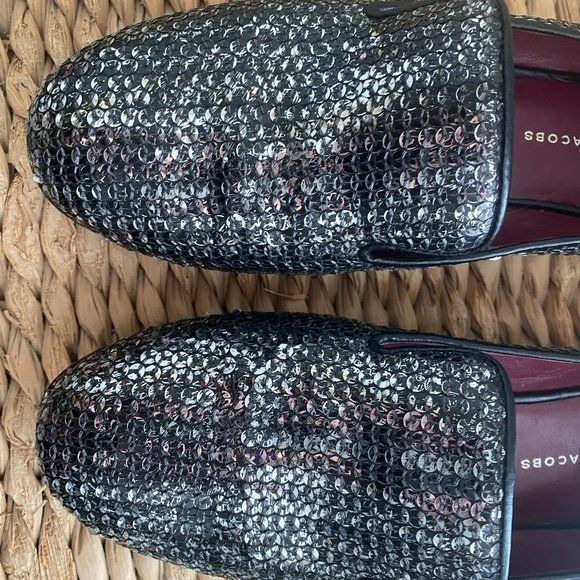 Marc by Marc Jacobs Silver Flats ~ Woman's 9M ~ w Box & Shoe Bag