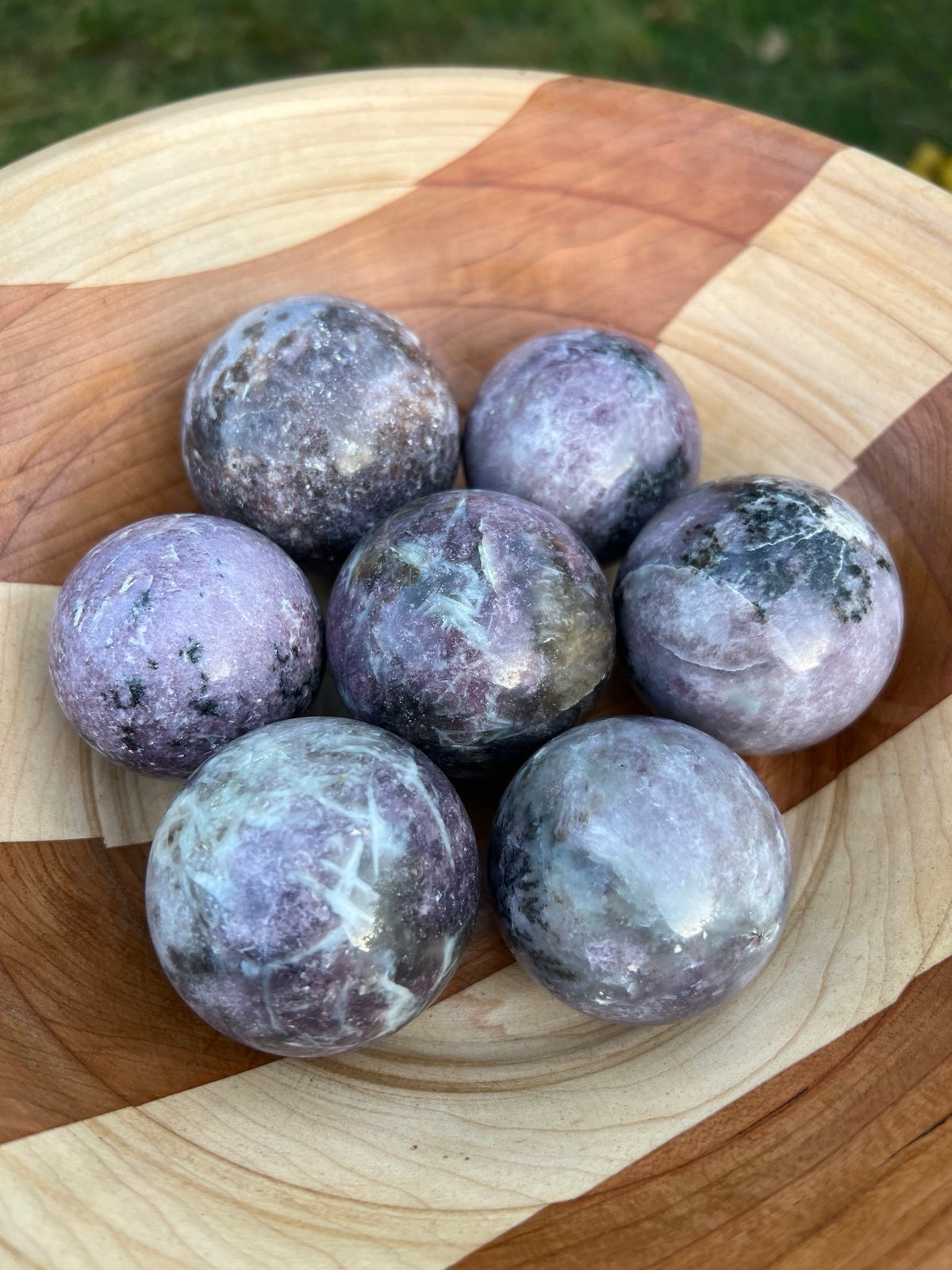 lepidolite sphere bundle