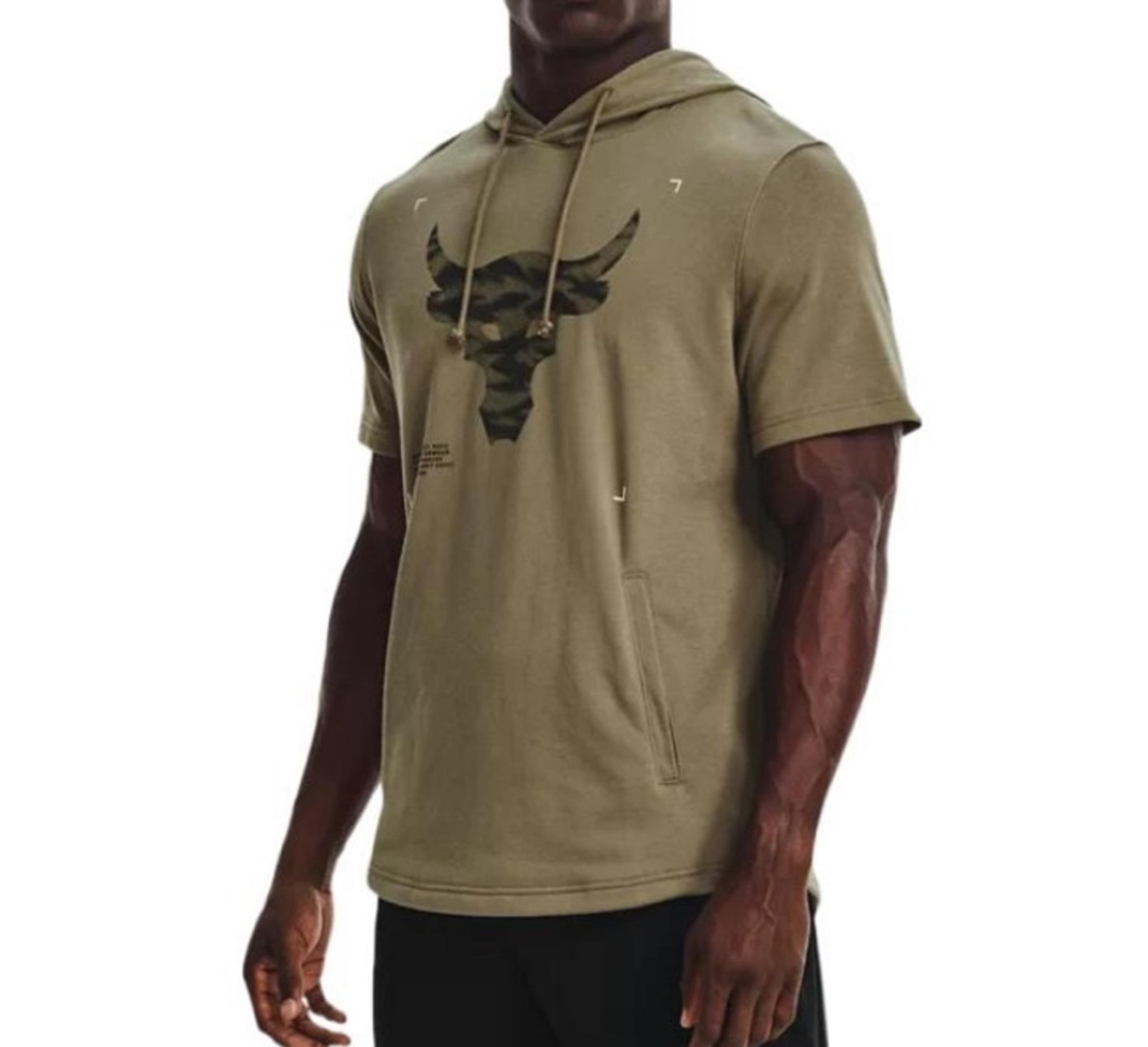 Under Armour Project Rock Sleeveless Hoodie Shirt Men’s Green Gym Training XXL