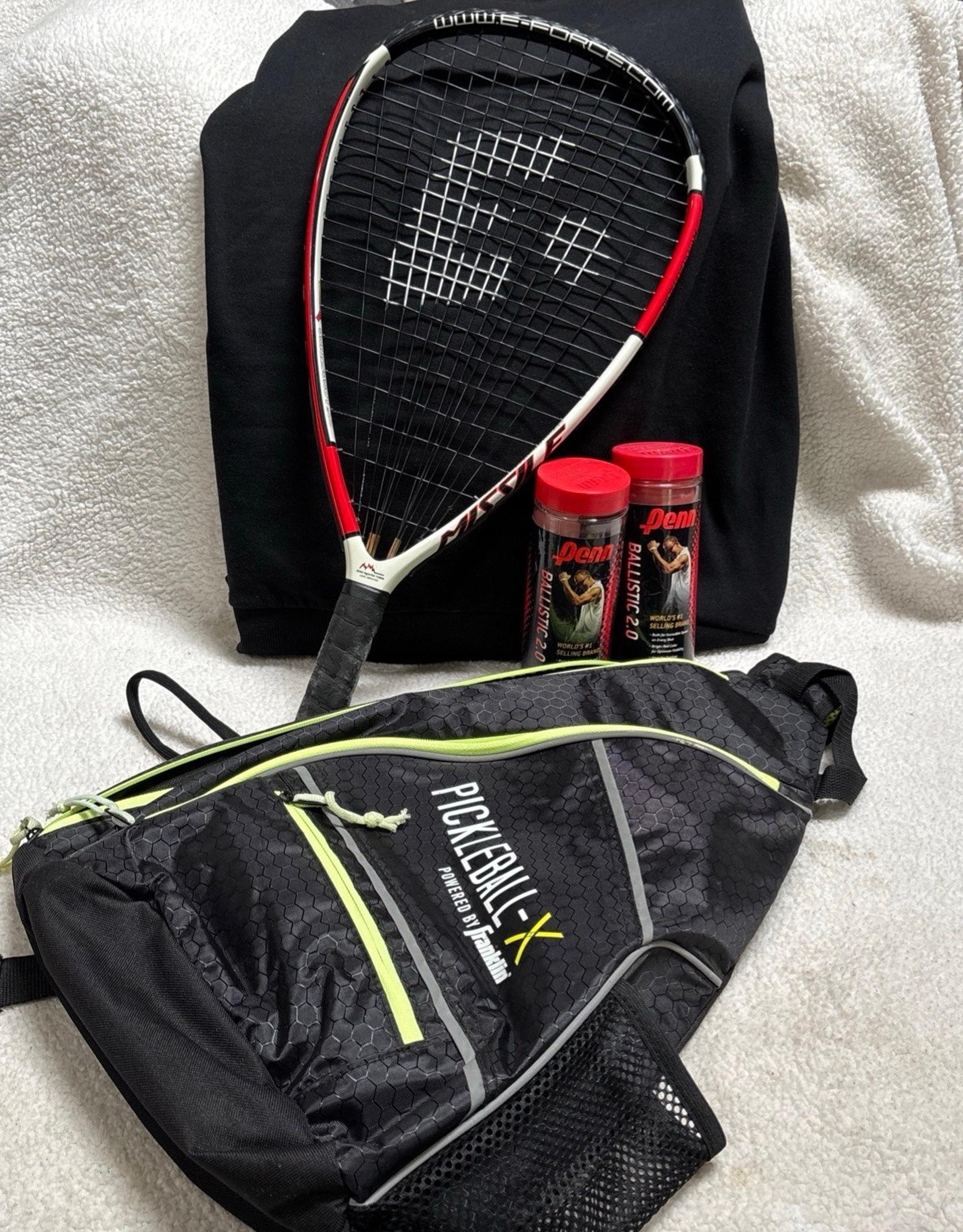 Racquetball Racket E-Force Missile Starter Raquet  22 inch, 5 balls and Bag
