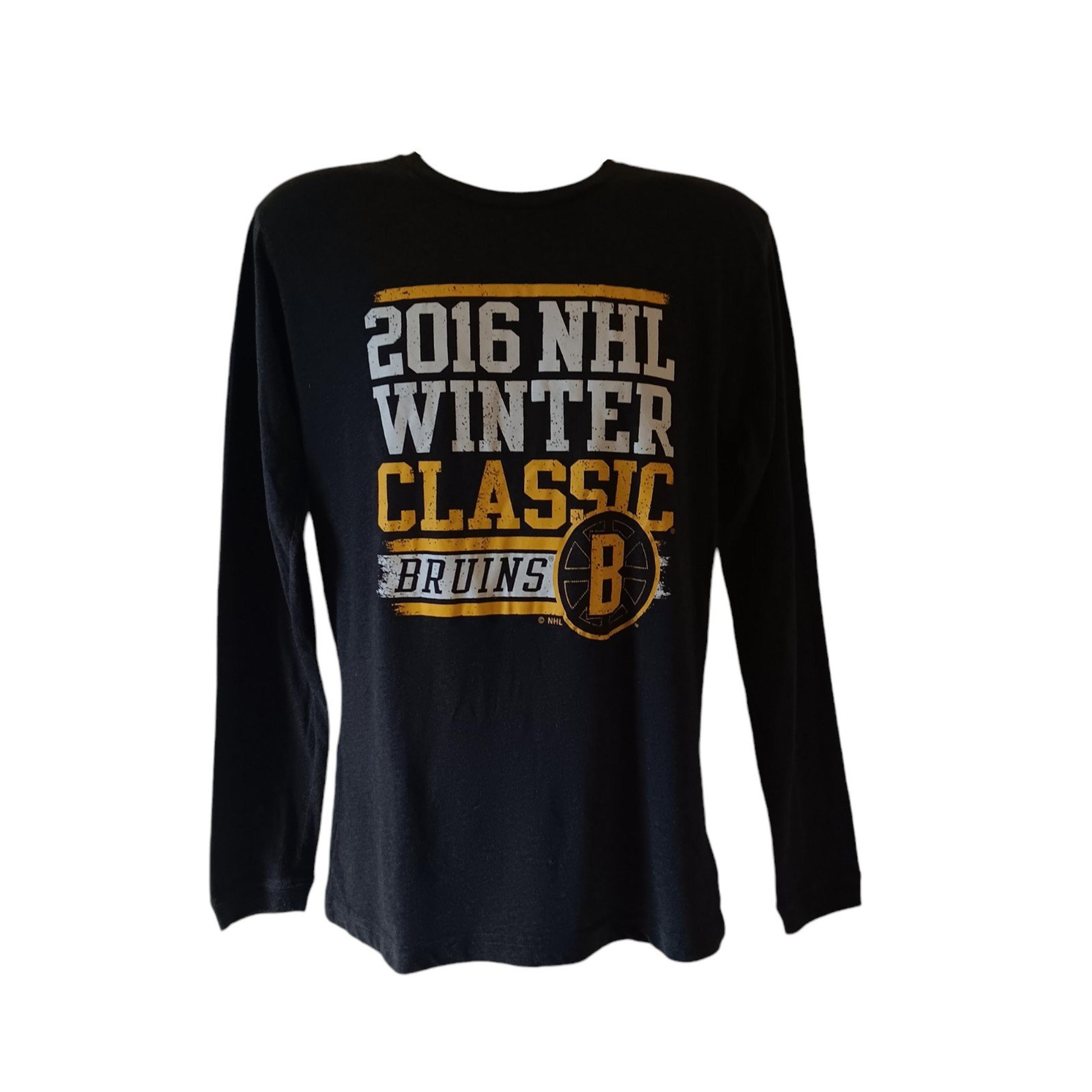 NHL Boston Bruins 2016 Winter Classic men's long sleeve t-shirt size M