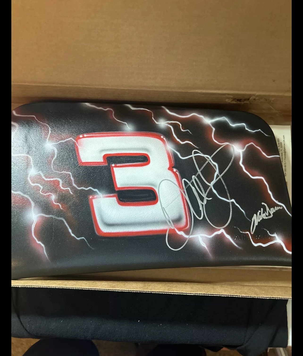 Dale Earnhardt Jr. and Mike Davis Autograph Dashboard Piece JSA