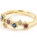NEW 10k Gold Red Ruby Blue Sapphire White Sapphire STARS SOLID GOLD