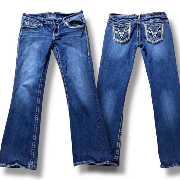 Vigoss The Chelsea Medium Wash Bootcut Blue Jeans Women’s Size 9/10 Length 33
