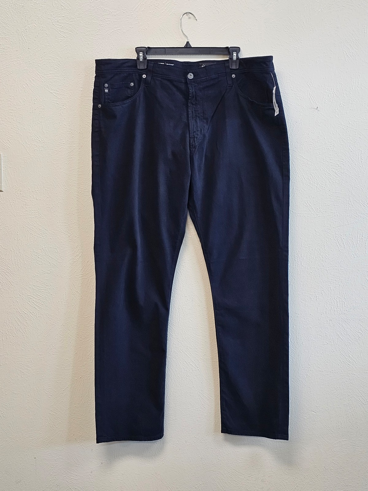 AG Adriano Goldschmied Everett Slim Straight Pants Mens Blue Stretch 40x32