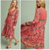 Anthropologie RD + Koko Floral Jacinto Peasant Dress S
