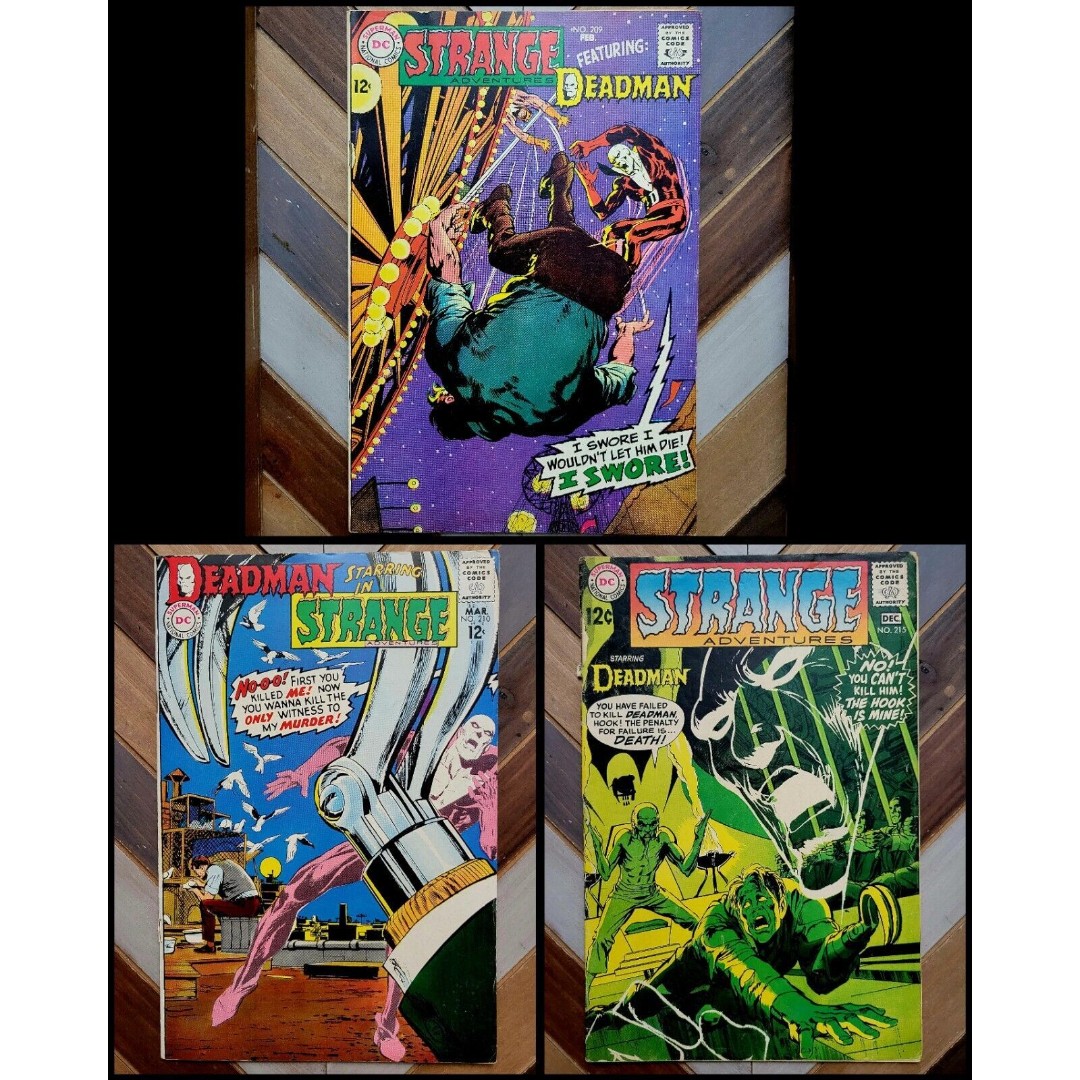 Lot of 3: STRANGE ADVENTURES ft DEADMAN (DC 1968) #209, 210, 215 All NEAL ADAMS