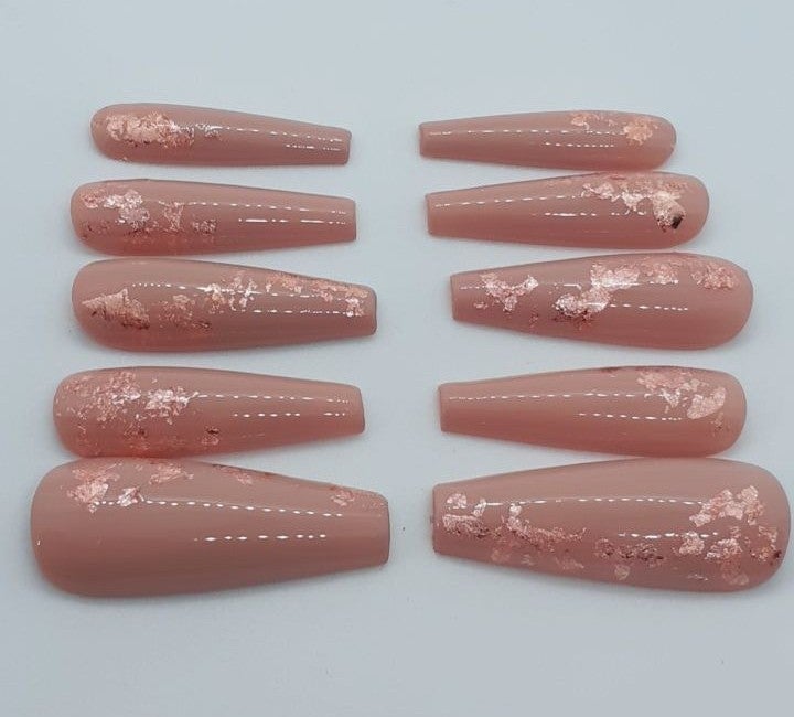 Press on nails- Rose Gold