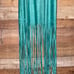 Long Stylish teal sleeveless vest with fringe size OS
