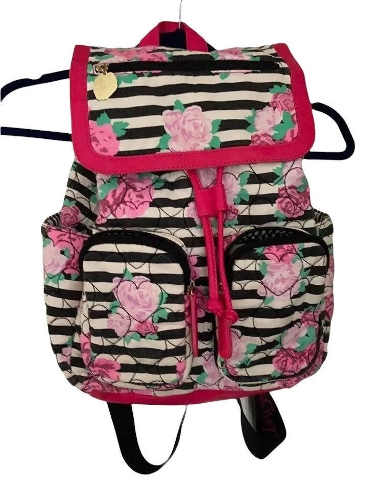 Backpack Crossbody Bag $88 MINI NWT Betsey Johnson White Floral Multi Small Backpack Crossbody Bag $88 MINI NWT Betsey Johnson White Floral Multi Small