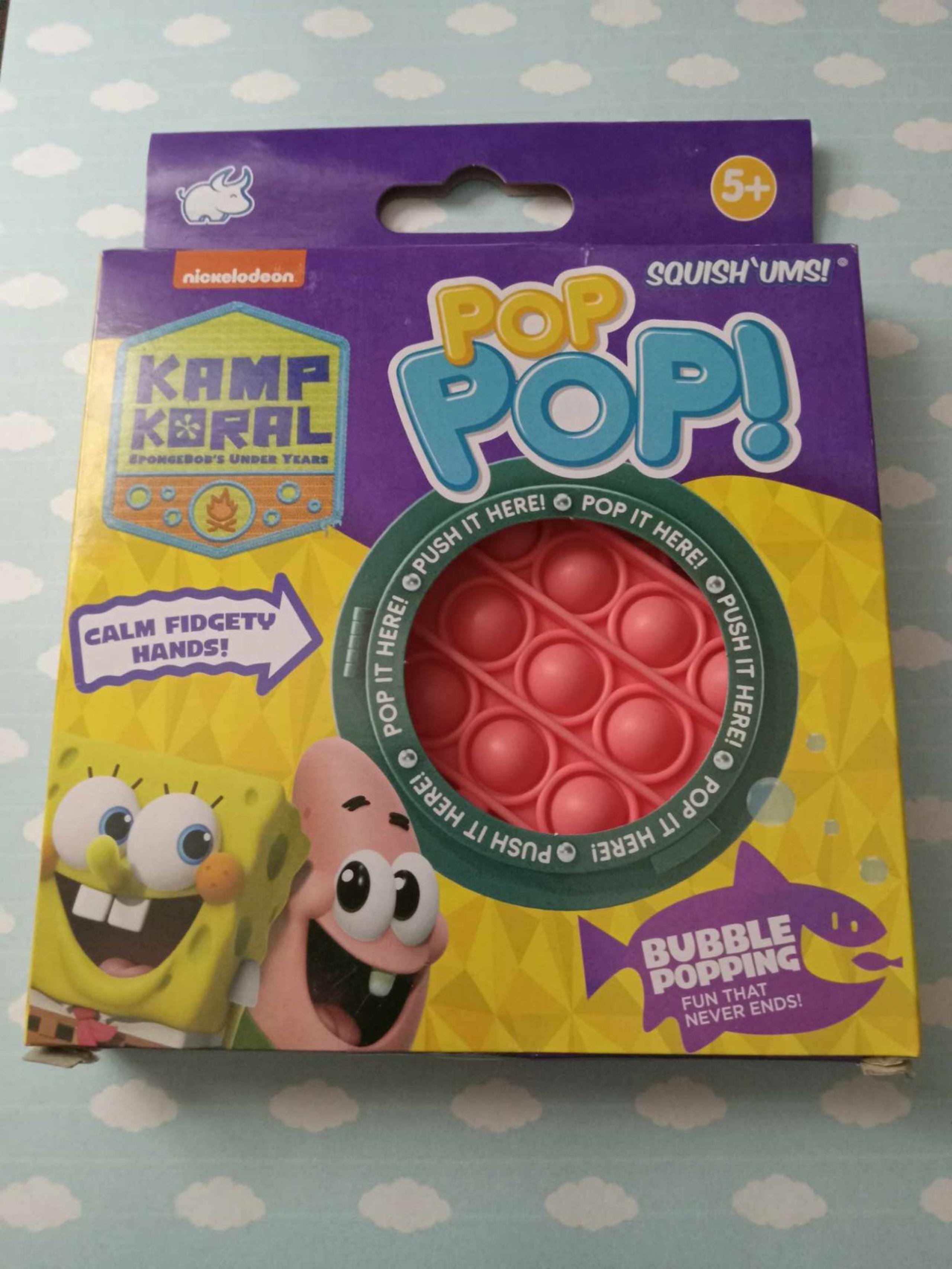 Nickelodeon kamp koral Pop Pop squish' ums Figet Ages 5+ NIB