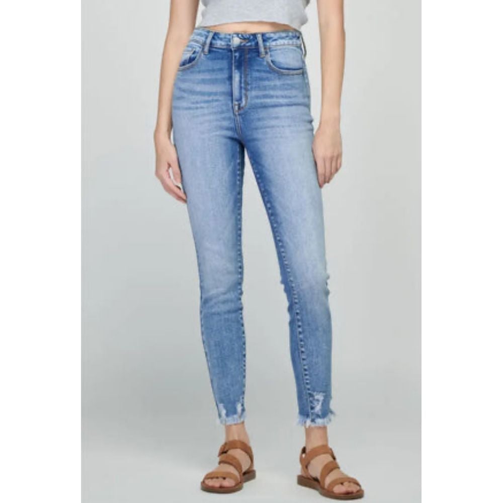 Cello The Roselyn High Rise Frayed hem ankle skinny jeans size 11/30