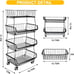 Fruit Vegetable Storage Basket Metal Baskets Cart Fruits Rack Snack Organizer