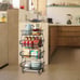 Fruit Vegetable Storage Basket Metal Baskets Cart Fruits Rack Snack Organizer