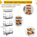Fruit Vegetable Storage Basket Metal Baskets Cart Fruits Rack Snack Organizer