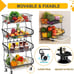 Fruit Vegetable Storage Basket Metal Baskets Cart Fruits Rack Snack Organizer