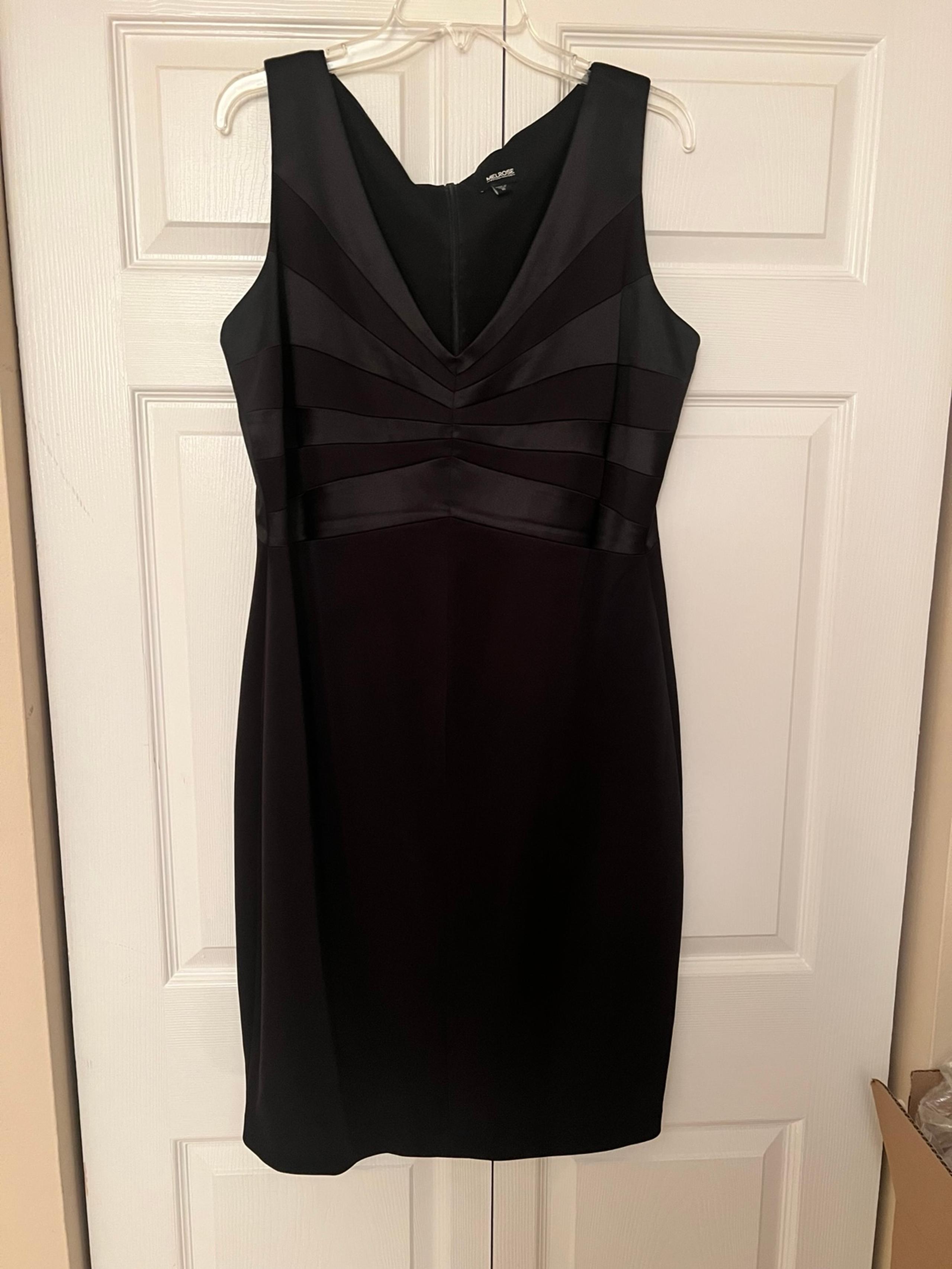 Black Dress with satin details