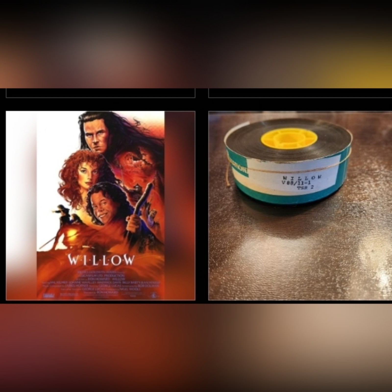 Original Authentic Willow (1988) VAL KILMER theatrical 35mm trailer 37 yrs