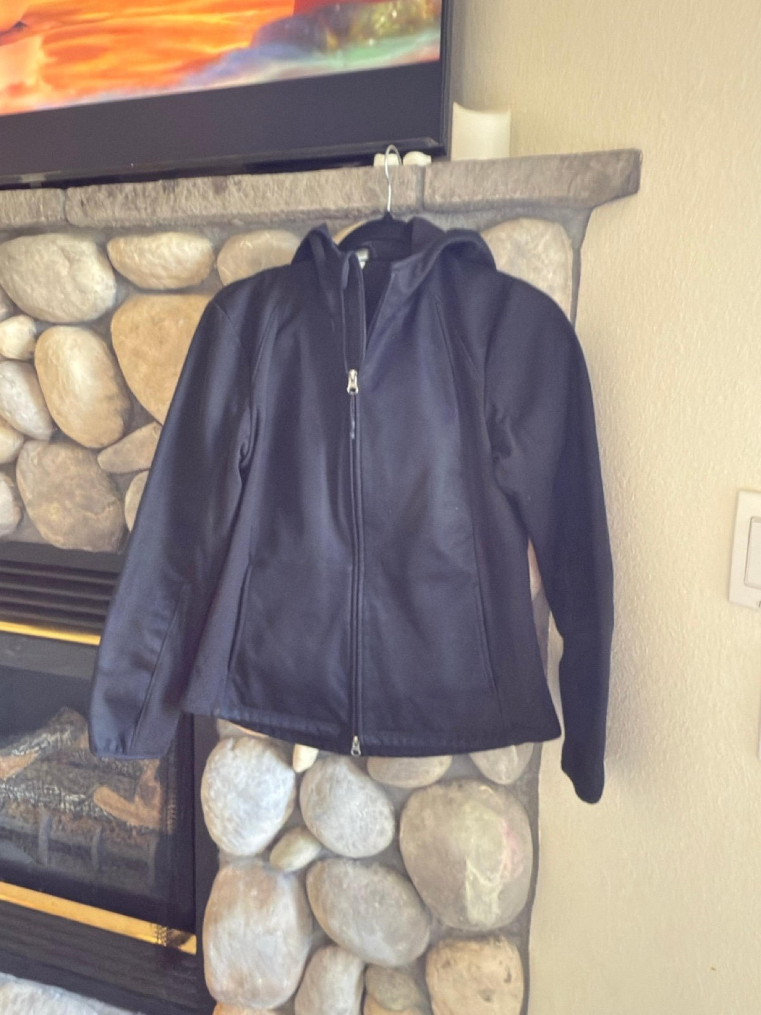 C9 Women's Medium Activewear Jacket Black Full Zip Hood Lined - Champion