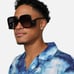 NEW Gucci GG1326S 007 Dark Havana Brown Mirror Oversized Square Women Sunglasses