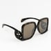 NEW Gucci GG1326S 007 Dark Havana Brown Mirror Oversized Square Women Sunglasses
