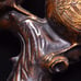 Pure copper gold-plated old copper craft Shuangxi Linmen ornaments,