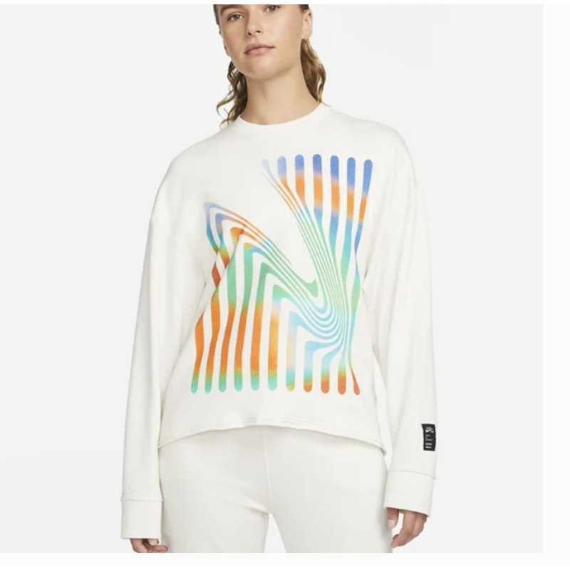 NWT Nike Yoga Luxe A.I.R. Robbie Simon Fleece Crew Neck Sweatshirt Women's Sz M