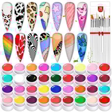 36 Colors Gel Paint Nail Art Kit