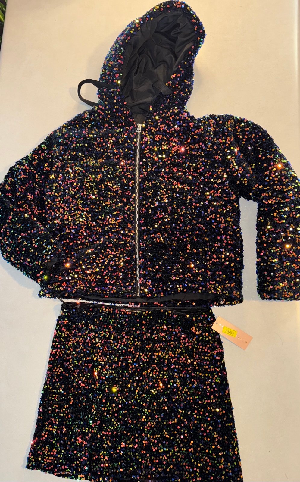 NWT Sequin Jacket Skirt Set Read Description