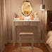 Vanity Table Set with Lighted Mirror Makeup Dressing Table with 10LED Light Led