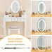 Vanity Table Set with Lighted Mirror Makeup Dressing Table with 10LED Light Led