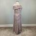 XSCAPE Women's Formal Dress Size 22W Purple Sequined Lace Off the Shoulder Gown