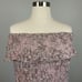 XSCAPE Women's Formal Dress Size 22W Purple Sequined Lace Off the Shoulder Gown