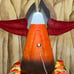 Vintage Thanksgiving Lighted Fall Harvest Candy Corn Blow Mold Yard Decoration