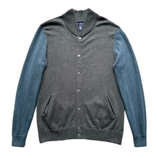 Gap Men’s Gray Knit Front Button Wool Cardigan Sweater Jacket