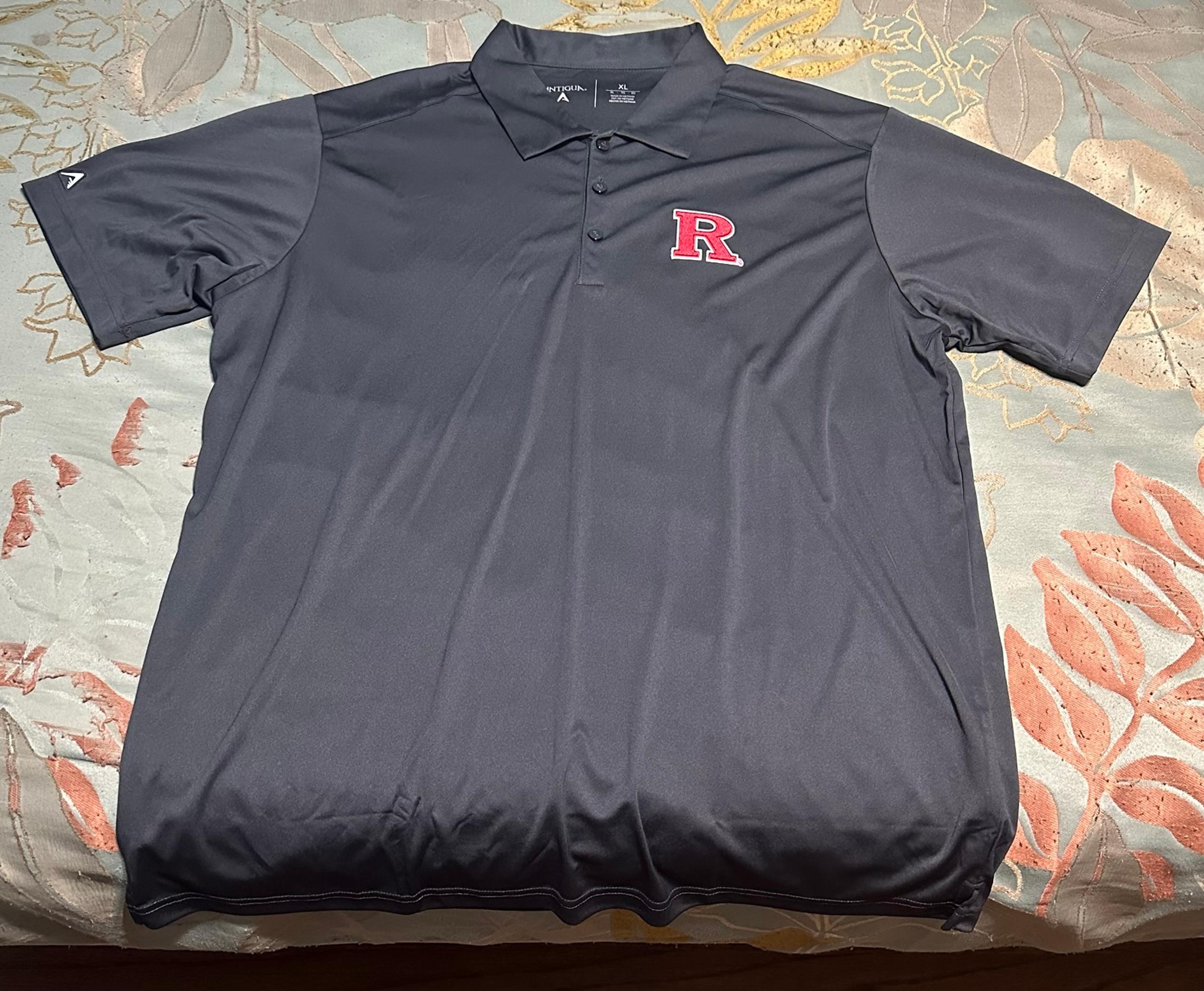 Men’s Antigua Rutgers Scarlet Knights Black Polo Shirt XL