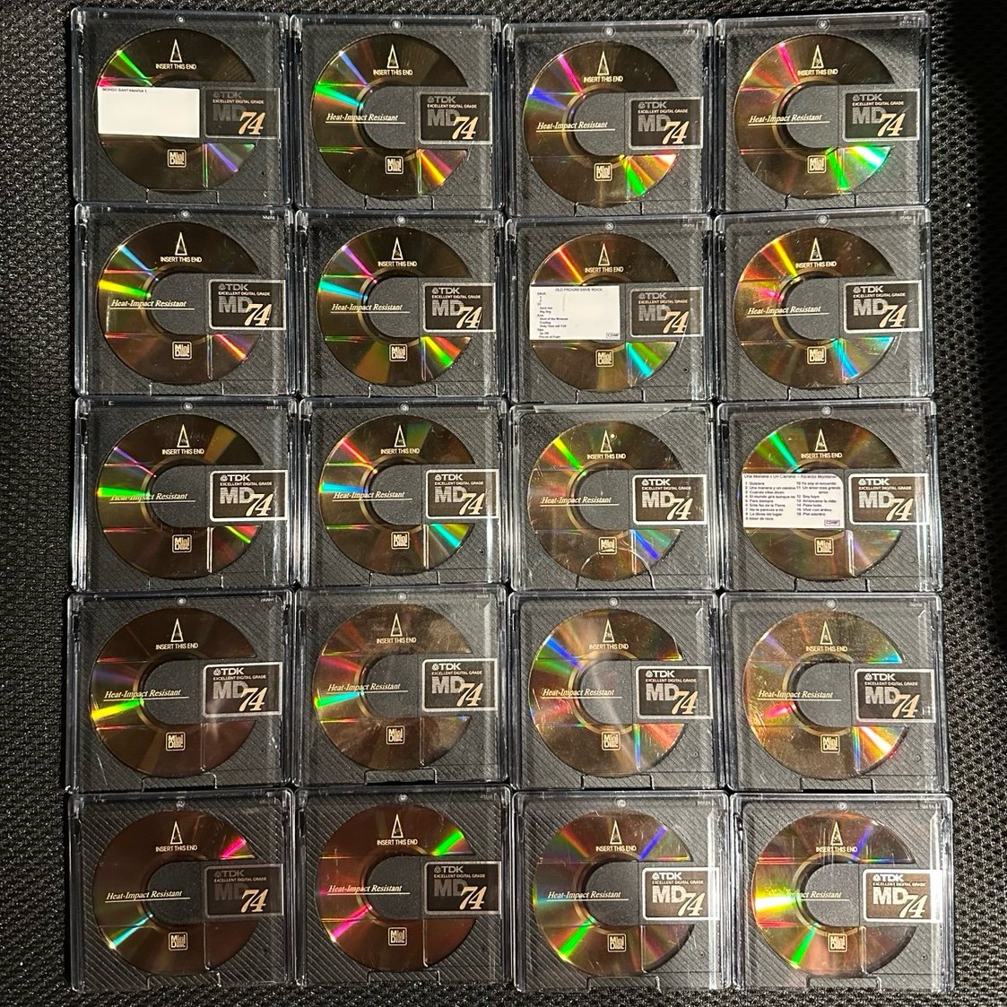 20 used TDK Minidiscs with slipcases