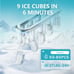 26lbs Rapid Ice Maker Machine - Fast 9-Bullet Ice Cubes in 6 Mins, Hassle-Free A