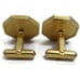 Boucher Gold Tone Cufflinks Oriental Design Symbol Wedding Tux Vintage