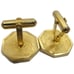 Boucher Gold Tone Cufflinks Oriental Design Symbol Wedding Tux Vintage